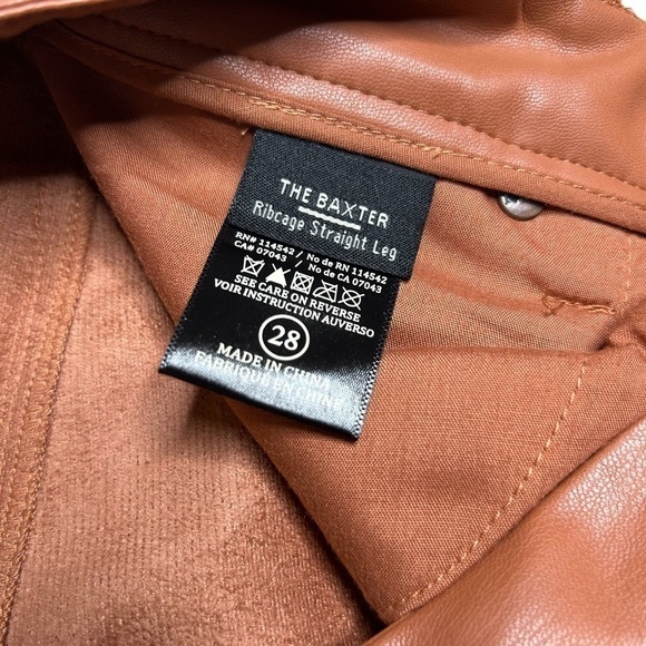 Blank NYC The Baxter Ribcage Straight Leg Faux Leather Pant Trouser Size 28 - Picture 12 of 12